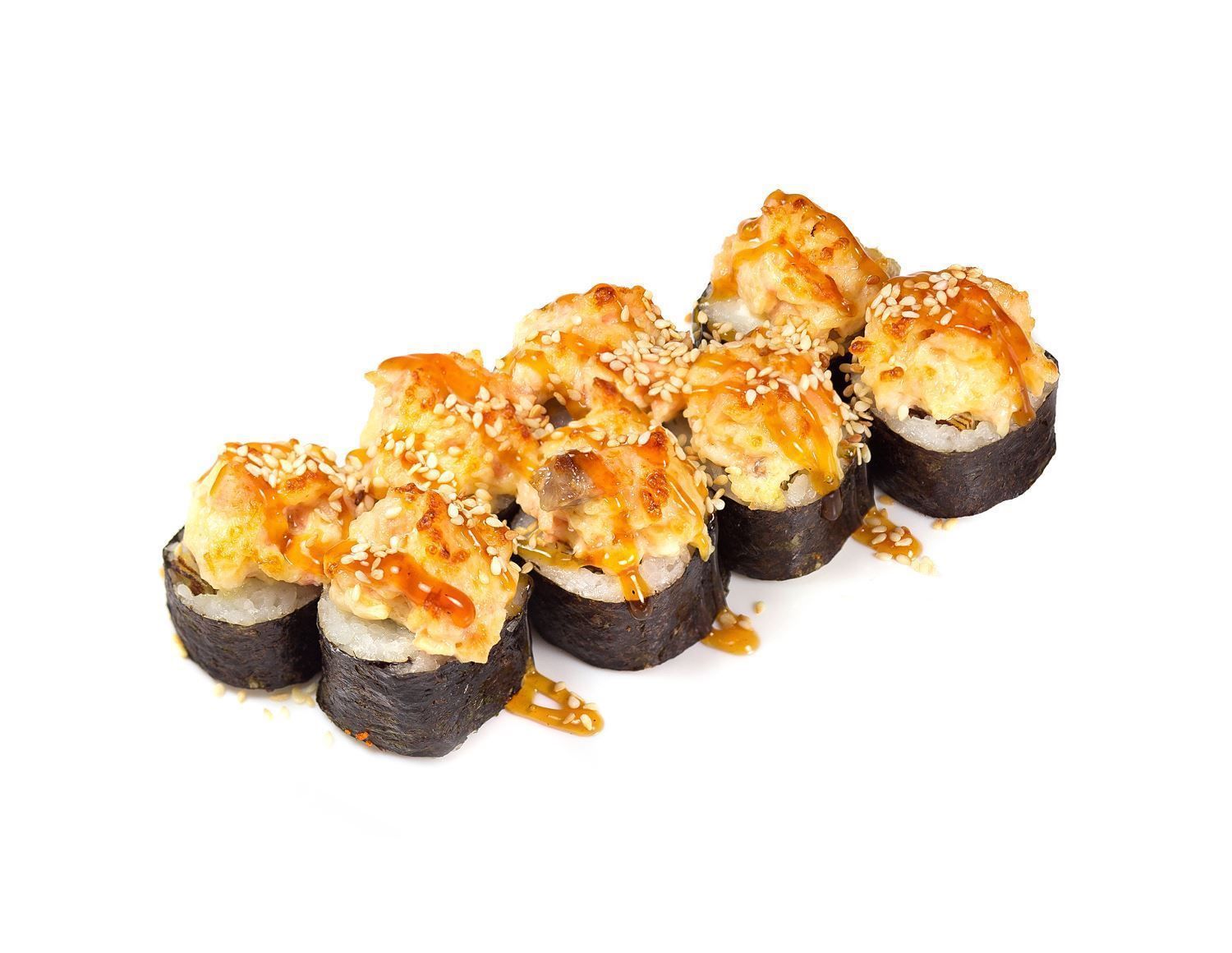 Запечённые роллы с курицей